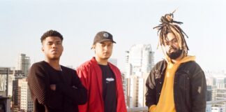 foto mostra os integrantes do trio RESENHV, primeiro artista do selo Hitmaker